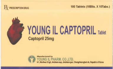 THU HỒI: Thuốc Young Il Captopril Tablet bị Cục Quản lý dược thông báo thu hồi