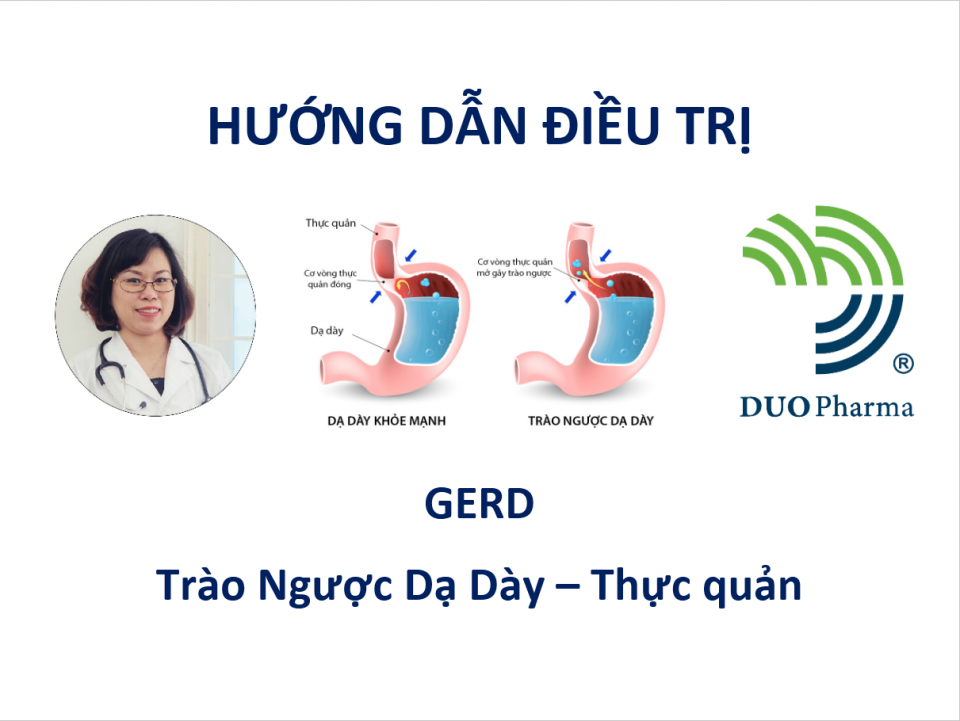 Hướng dẫn điều trị GERD - Trào ngược dạ dày - thực quản